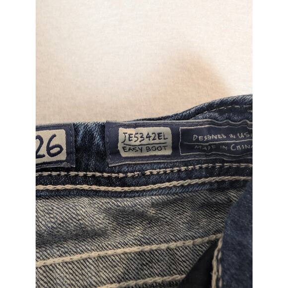 Miss Me Jeans Women's Blue Easy Bootcut Rhinestone JE5342EL Size 26 Western Logo - Picture 6 of 8